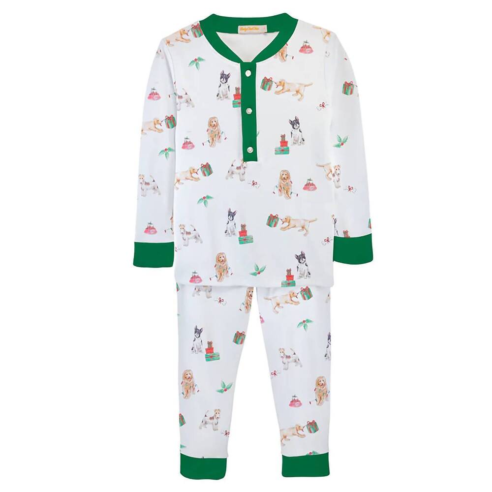 NEW BABY CLUB CHIC kid's holiday presents top and pants set in white/ green